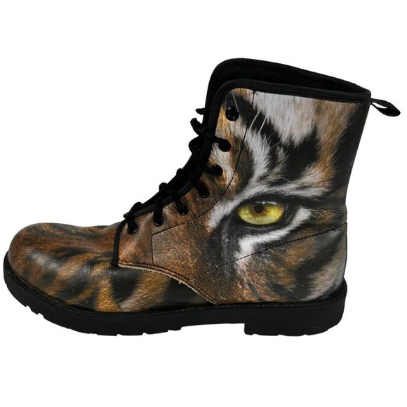 Men’s Soft Leather Chunky Boots “Eye of the Tiger” Size 12 US - 46 EU - Picture 2 of 10